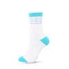 Loco Crew Socks- Loco Stripes - White