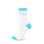 Loco Crew Socks- Loco Stripes - White