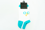 Loco Ankle Socks - White/Teal