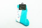 Loco Crew Socks- Allover Logo - White/Teal